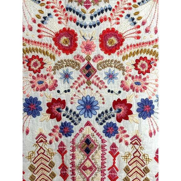 Johnny Was Frederique Embroidered Panel Knit Mix Tunic Large - Picture 6 of 7